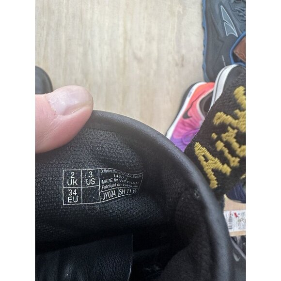 Dr Martens 1460 J Black Side-Zip Size 3 Youth Children's Combat Boots Doc - Picture 5 of 9